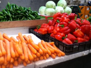 A Vegetable stand on Machaneh Yehudah main street